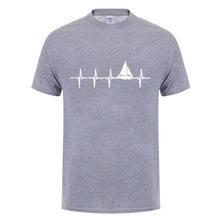 Load image into Gallery viewer, Sail Heartbeat T-shirt Father's Day Gift Funny Birthday Present For Dad Husband Boyfriend Men Short Sleeve O Neck Cotton T Shirt