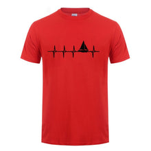 Load image into Gallery viewer, Sail Heartbeat T-shirt Father's Day Gift Funny Birthday Present For Dad Husband Boyfriend Men Short Sleeve O Neck Cotton T Shirt