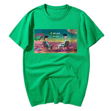 Load image into Gallery viewer, Fashion Rick And Morty T Shirt Men Vacation On Alien Planet Print Tshirts Mens Casual 100% Cotton Short Sleeve Tshirt Tops Tees
