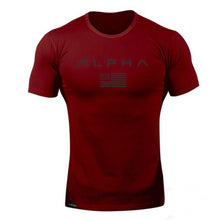 Load image into Gallery viewer, ALPHA 2018 New Brand clothing Tight t-shirt mens fitness t-shirt homme t shirt men fitness Summer tops
