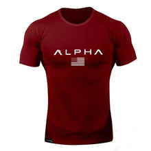 Load image into Gallery viewer, ALPHA 2018 New Brand clothing Tight t-shirt mens fitness t-shirt homme t shirt men fitness Summer tops
