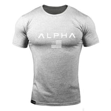 Load image into Gallery viewer, ALPHA 2018 New Brand clothing Tight t-shirt mens fitness t-shirt homme t shirt men fitness Summer tops
