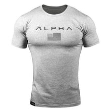 Load image into Gallery viewer, ALPHA 2018 New Brand clothing Tight t-shirt mens fitness t-shirt homme t shirt men fitness Summer tops
