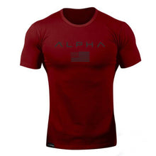 Load image into Gallery viewer, ALPHA 2018 New Brand clothing Tight t-shirt mens fitness t-shirt homme t shirt men fitness Summer tops
