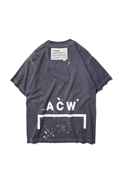 ACW Men Women Casual Tie dye A-COLD-WALL ACW T Shirt Big Tag